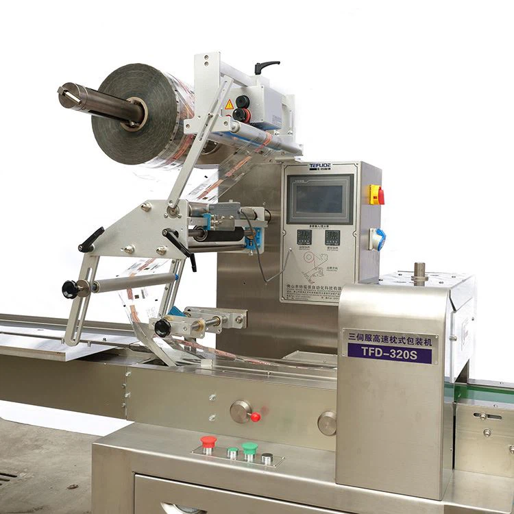 cookie biscuits flow wrapper machine Chinese cake automatic flow pack packaging machinery factory supply wholesale