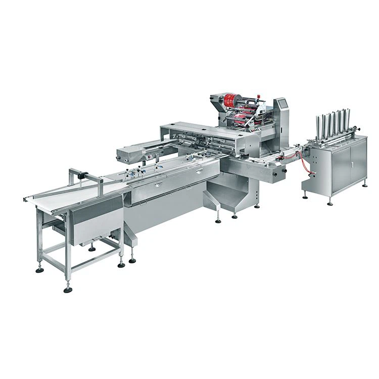 automatic stacking and feeding line for peach crisps biscuit cookies packing line customized automatic stacking and feeding line for peach crisps biscuit cookies packing line customized