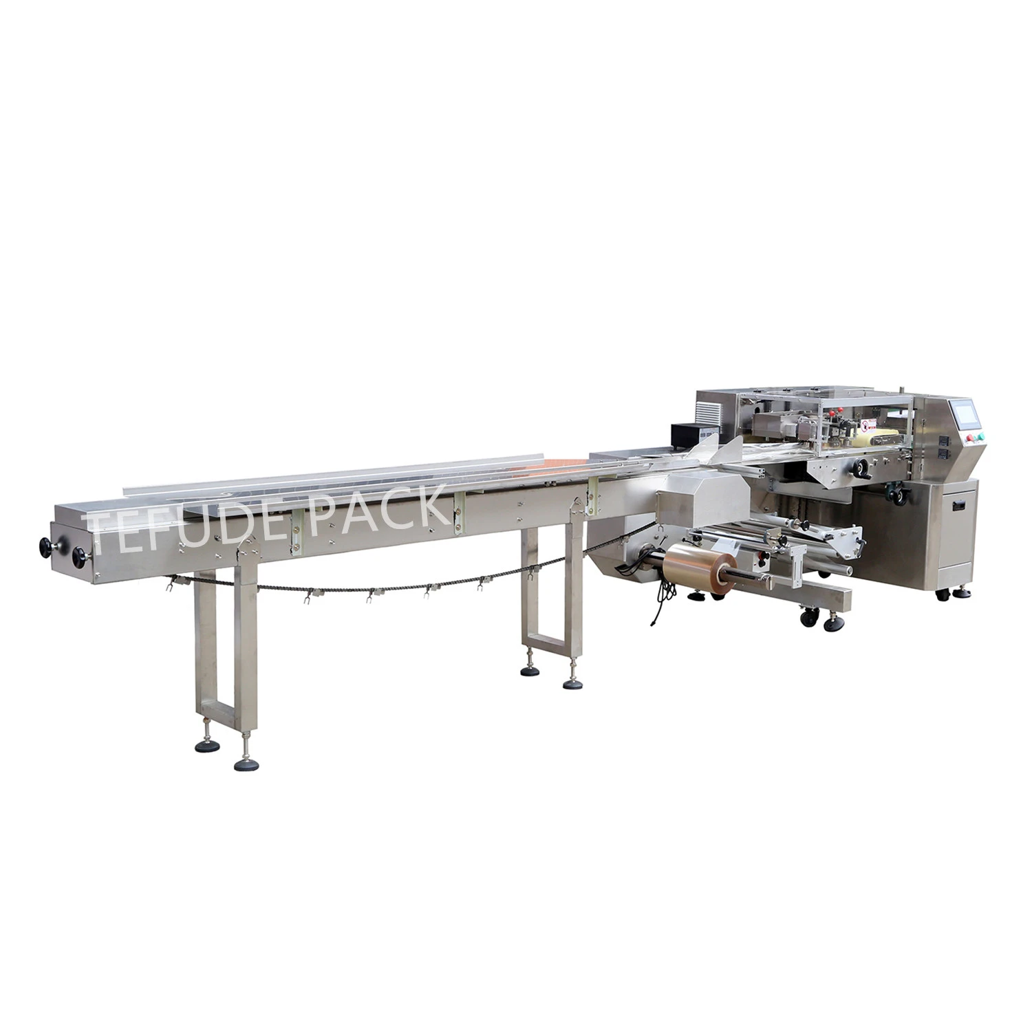 Bottom film flow packer Bottom film flow packer
